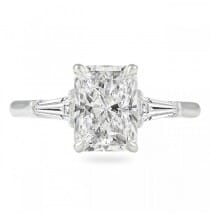 2.01 ct Radiant Cut Diamond Three-Stone Engagement Ring