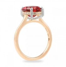 Pink Tourmaline Rose Gold Solitaire Ring