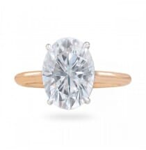 Oval Moissanite Two-Tone Invisible Gallery™ Solitaire Ring