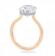Oval Moissanite Two-Tone Invisible Gallery™ Solitaire Ring