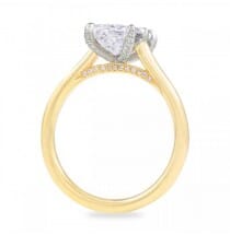 2.22 carat Hybrid Step Cut Diamond Two-Tone Solitaire Engagement Ring