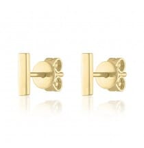 Solid Gold Bar Earrings