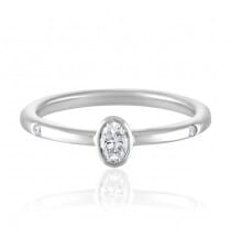 mini oval diamond ring