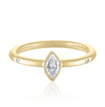 Studded Diamond Marquise Ring