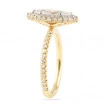 marquise diamond yellow gold engagement ring halo