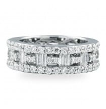 2.75 CT BAGUETTE AND ROUND DIAMOND ETERNITY BAND 