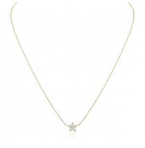 Pave Star Pendant yellow gold