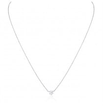 Floating Solitaire Pendant white gold
