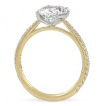 two carat oval diamond yellow gold engagement ring