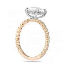 1.80ct Oval Diamond Bezel Set Band Engagement Ring