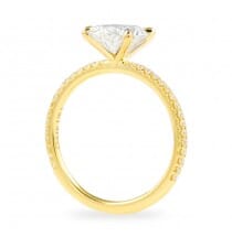 1.80 ct Oval Diamond Super Slim Band Engagement Ring 