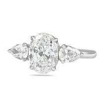 1.12ct Oval Diamond Invisible Gallery™ Three-Stone Ring top