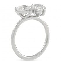 pear and heart diamond duo ring