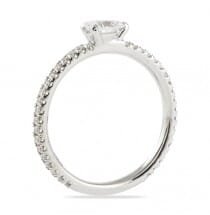 EAST WEST PEAR SHAPE DIAMOND STACKING RING