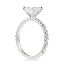 1.20 ct Radiant Cut Diamond Pave Engagement Ring top