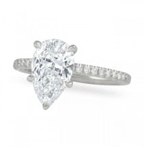 1.90 ct Pear Shape Diamond Pave-Prong Engagement Ring