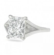 solitare 2 carat radiant with split band