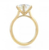 3.00ct Round Diamond Yellow Gold Solitaire Six-Prong Ring
