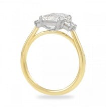 2 ct Emerald Cut Diamond Three-Stone Engagement Ring