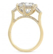 3 ct Round Diamond Three-Stone Engagement Ring