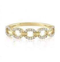 Pave Chain Link Ring 