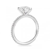 1.52ct Asscher Cut Diamond Platinum Engagement Ring flat