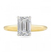 1.70 ct Emerald Cut Diamond Two-Tone Invisible Gallery™ Ring front view