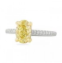 1.54ct Fancy Yellow Oval Diamond Engagement Ring