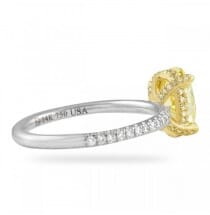 1.54ct Fancy Yellow Oval Diamond Engagement Ring