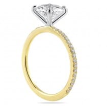 1.50ct Round Diamond Super Slim Engagement Ring flat