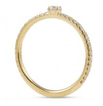 Mini Oval Yellow Gold Super Stacking Ring