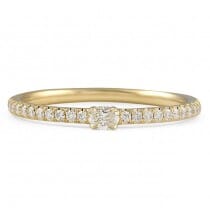 Mini Oval Yellow Gold Super Stacking Ring