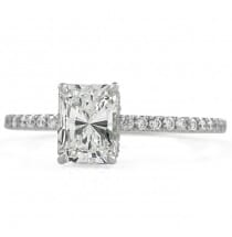 radiant cut diamond engagement ring 
