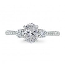 1.20ct Oval Diamond Three-Stone Engagement Ring