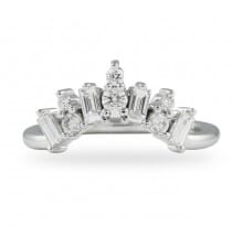 Baguette and Round Diamond Tiara Ring