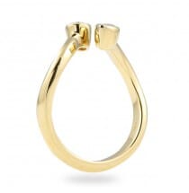 Toi Et Moi Pear Shape Yellow Gold Ring