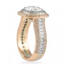 Moissanite Cushion Cut Two-Tone Engagement Ring