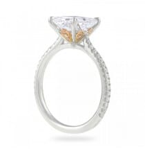 Radiant Cut Moissanite Tapered Band Engagement Ring