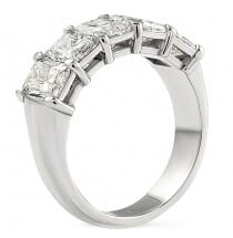 3ct Radiant Cut Lab Diamond 5-Stone Ring top