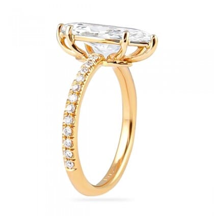 1.90 Carat Marquise Diamond Rose Gold Engagement Ring top