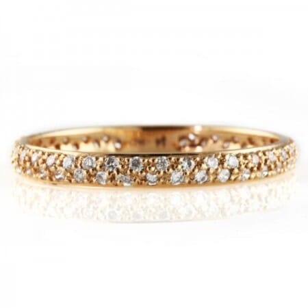 .42 CT DIAMOND TWO-ROW ROSE GOLD ETERNITY BAND 