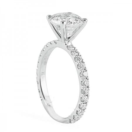 custom pave engagement ring from lauren b