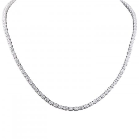 12.24 Carat Oval Shape Lab Diamond Tennis Necklace