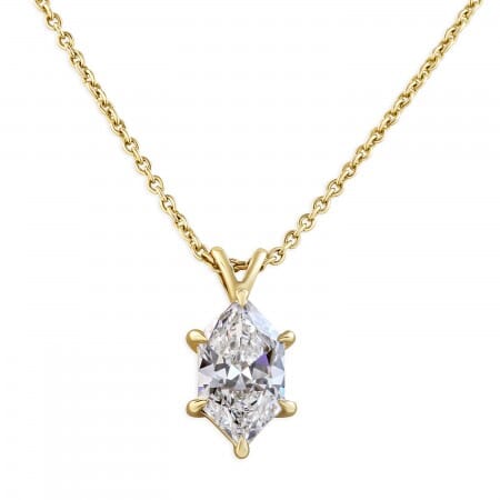 2.04 Carat Hexagon Brilliant Lab Diamond Necklace
