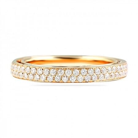 .90 carat Rose Gold Two-Row Eternity Band flat