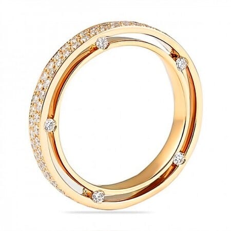 .90 carat Rose Gold Two-Row Eternity Band flat