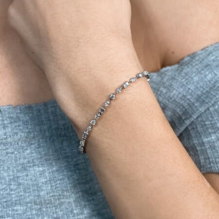 Multi-Shape Diamond Line Bracelet