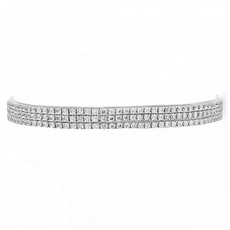 Three-Strand Diamond Tennis Bracelet