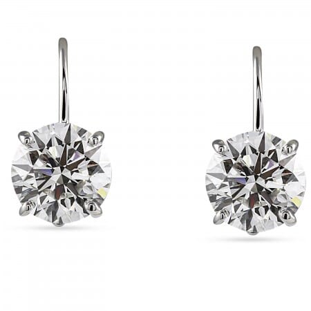 5.4 carat TW Lab Diamond Drop Earrings front