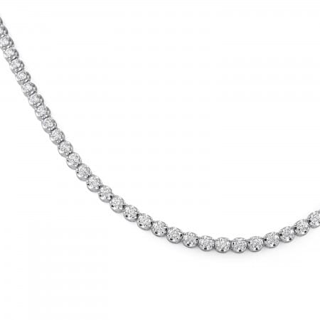 6.55 carat TW Lab Diamond Illusion Set Tennis Necklace full